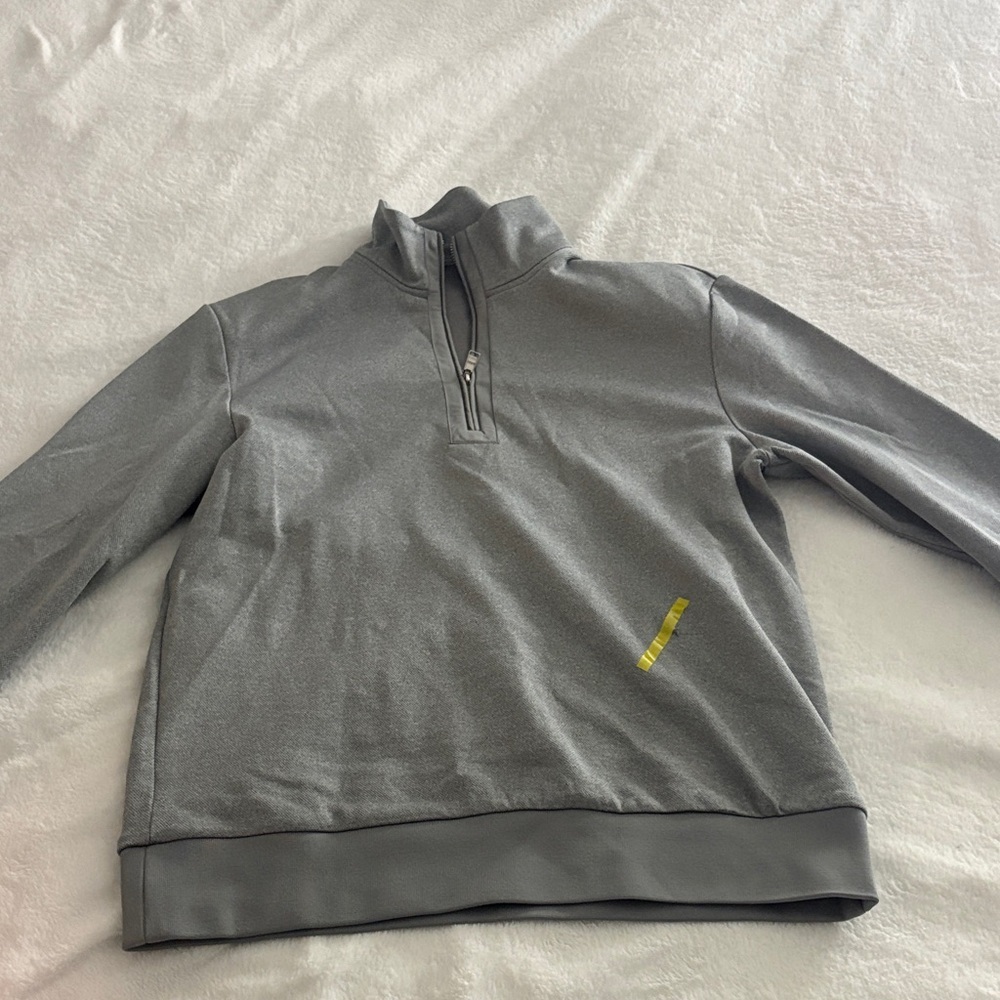 Boss Men's Silver Zip-Up Sweater